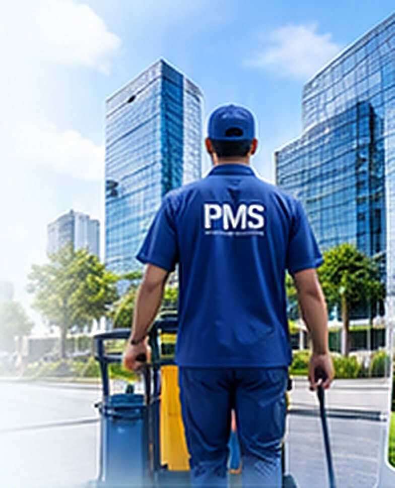 PMS team member at a commercial building